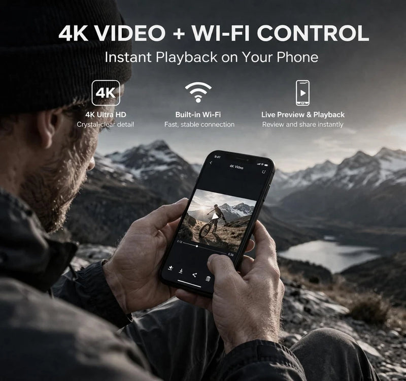 4K Sport Camera 170?? Action Camera Ultra HD WiFi Waterproof Remote Control UK