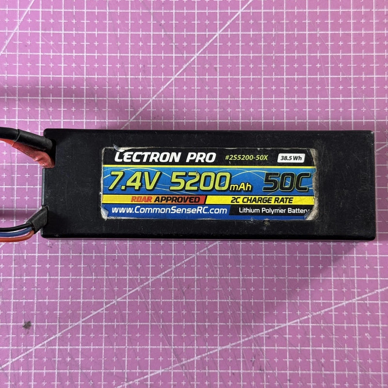 Lectron Pro 2S 7.4V 5200mAh 50C Lipo Battery with Dean connector Battery