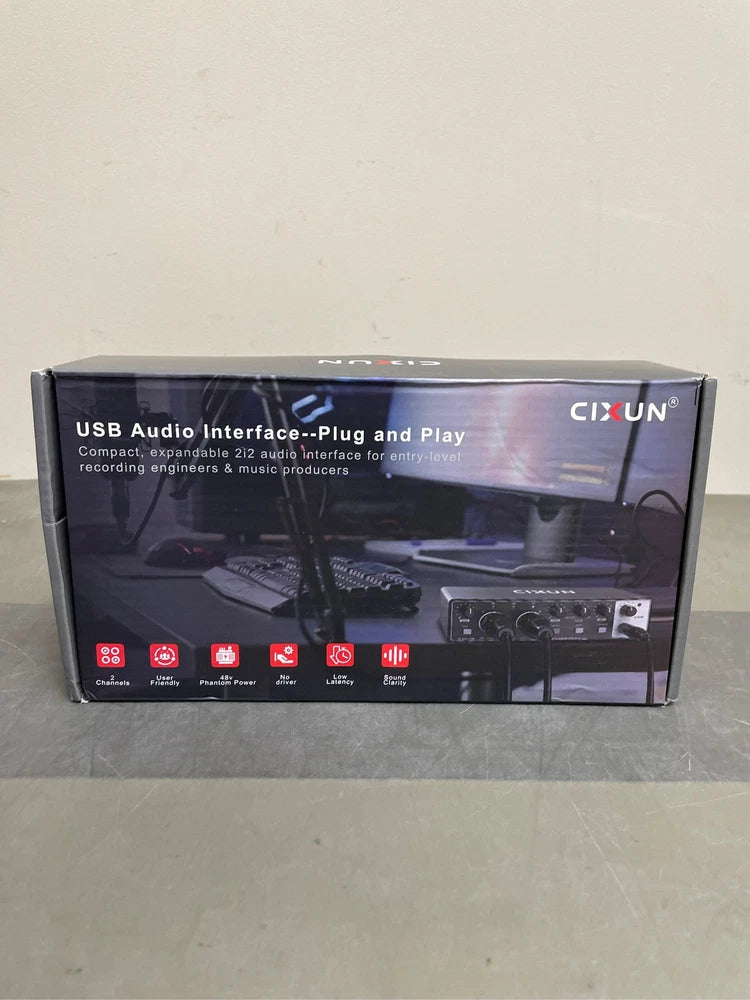 2x2 USB-C Audio Interface for PC/Mac Recording, 24-bit/192kHz, Dual TS/XLR Input