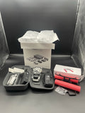DJI Mavic Mini drone accessories bundle with controller, batteries, cables, and case