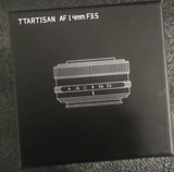 TTArtisan 14mm F3.5 APS-C Auto Focus STM Camera Lens for Fuji X-A1,X-A10,X-A2