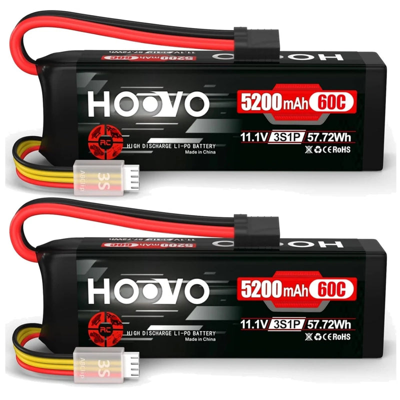 Powerful 11.1V 5200mAh LiPo Battery 2-Pack for RC Hobby Battery
