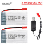 2¡Á 3.7V 600mAh 25C Lipo Battery for HJ818 HJ819 509W DFDF161 X400 X800 X300C RC