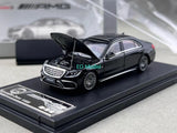 BN RM 1:64 Black S63 W222 Luxury Sedan Sports Model Diecast Metal Car