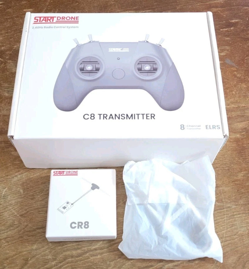 C8 ELRS V3 RC Radio Transmitter with Nano Receiver CR8 for FPV C8+1pcs Receiver