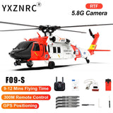 YUXIANG F09-S 2.4G 3D 6CH Gyro GPS Optical Flow RC RTF Helicopter 2 Battery US