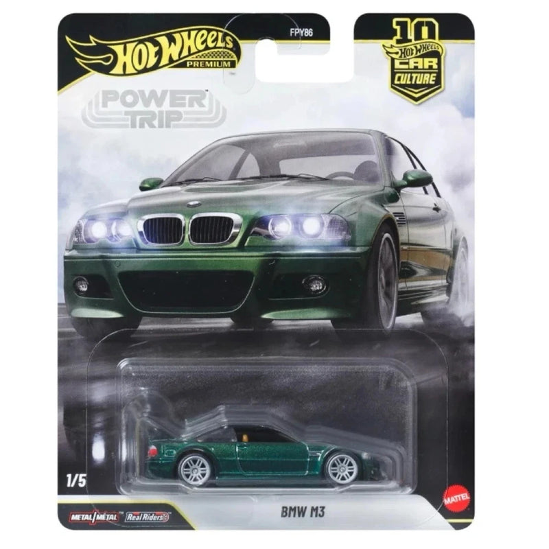 Hot Wheels BMW M3 E46 "Power Trip" 1:64 Green Diecast Model Car JKG30-6B