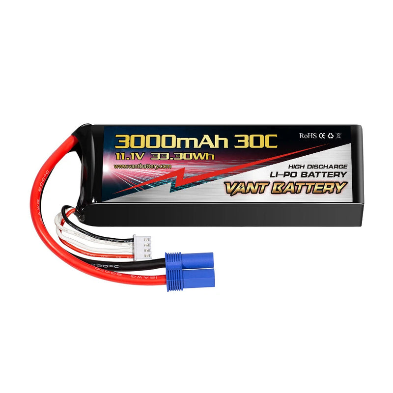 E-FLIGHT  VANT 3S 11.1V 3000mAh 30C LiPo Battery EC5 PLUG RC PLANE LOSI ARRMA Battery