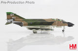 Camouflage F-4D Phantom II die-cast model jet, side view, olive and gray