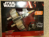 Star Wars Air Hogs X-Wing RC fighter drone in retail box, remote control shown