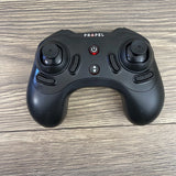 Propel drone remote controller gamepad, black with dual thumbsticks and power button