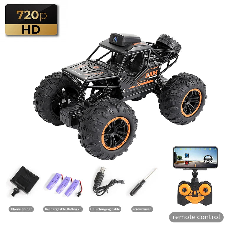2.4G Remote Control HD 720P WIFI Camera FPV Off-Road Truck Video DV APP RC Car