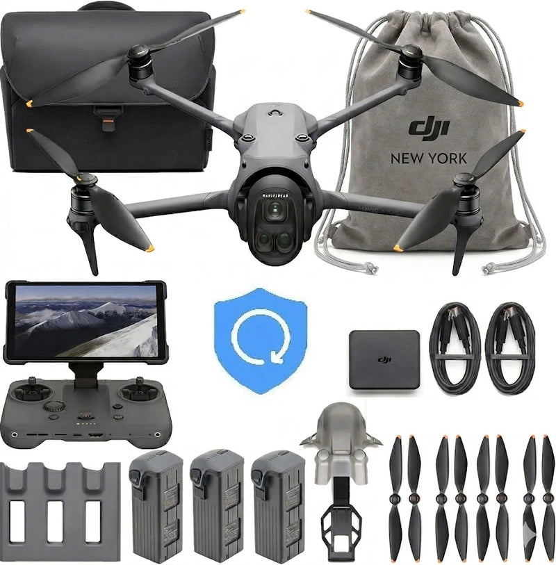 DJI Mavic 4 Pro drone kit with controller, case, cables, extra batteries and propellers