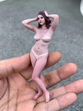 Miniature bikini beauty figure, light skin tone, red hair, standing pose