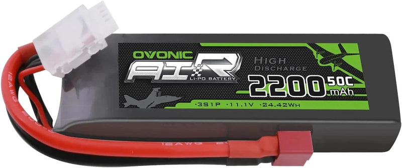 OVONIC 3S Lipo Battery 50C 2200mAh 11.1V Lipo Battery with Dean-Style T Connecto