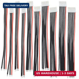 JST-XH balance connector plugs with red/black leads, 10-pack