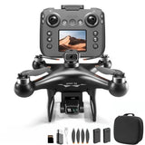 Hobby Drone with Screen on Remote Control Dual 720p Cameras, Optical Black