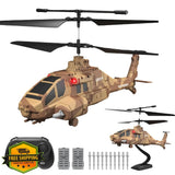 LMRC RC Army Helicopter Brown 2.4GHz Remote Control Military Drone Gift
