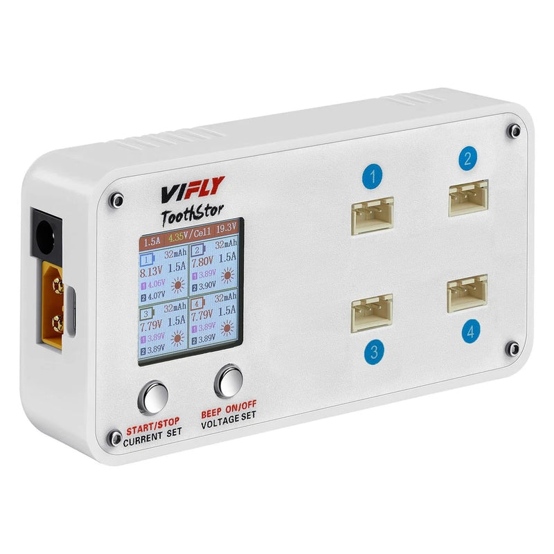 VIFLY ToothStor - Compact 4 Port 2S Balance Charger Storage