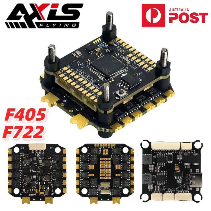 AXISFLYING Drone Flight Controller F405 F722 60A 4in1 ESC FPV Stabilizer System