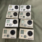 Lot Of 8 ( Broken ) GoPro Hero 2 Cameras FOR PARTS ONLY Or Repair Only - Dirty!