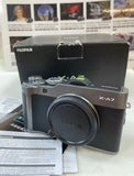Good Condition Fujifilm Fuji X-A7 Mirrorless Camera Sliver Body Only W/SD Card