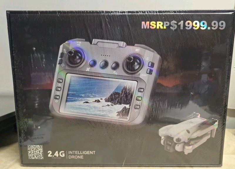 HD camera drone kit with remote controller screen and compact quadcopter