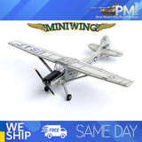Miniwing Cessna O-1A Bird Dog model aircraft, gray with propeller and wings
