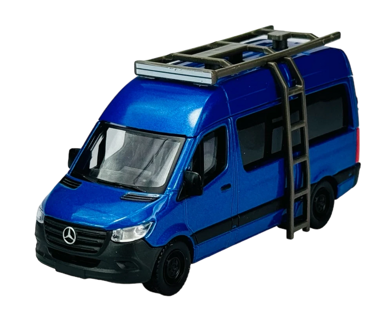 MAISTO MERCEDES-BENZ SPRINTER CAMPER BLUE 1:52 21236 NEW DIECAST METAL MODEL