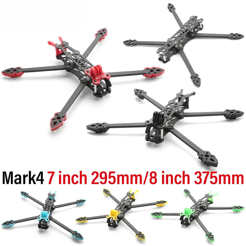 7 Inch/8 Inch FPV Drone Frame 295mm 375mm Carbon Fiber RC Frame Kit Print Parts
