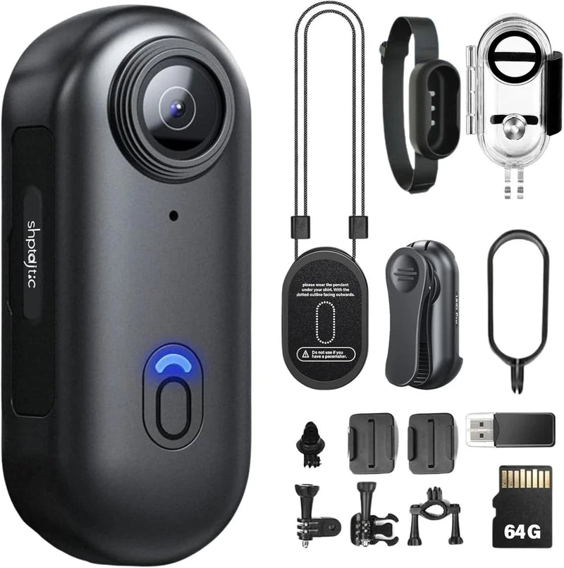 Body Camera 4K POV Pro 4K Wearable Camera with 360?Rotatable Clip