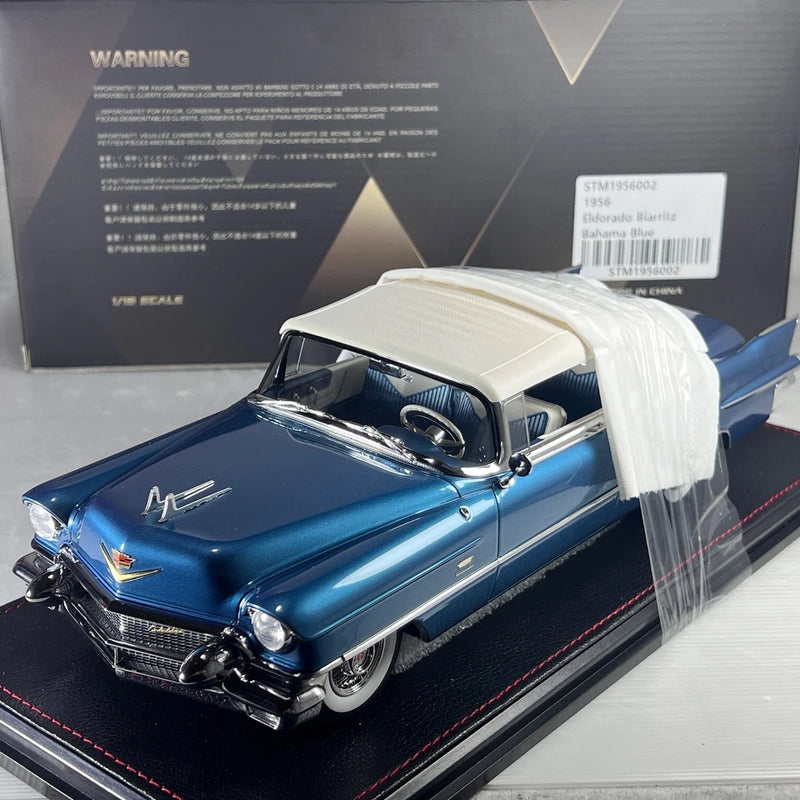 1/18 GLM STM Cadillac Eldorado Biarritz Bahama Blue  Closed Top STM1956002