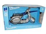Vespa P200E 1/12 Scale Silver Diecast Scooter Model NewRay