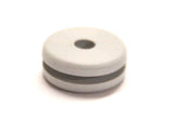 Round rubber canopy grommet, light gray, with center hole