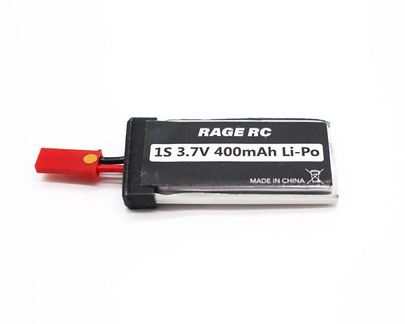 Rage R/C - 1S 3.7v 400mAh 25C LiPo Battery with JST Plug; Vintage Stick X4