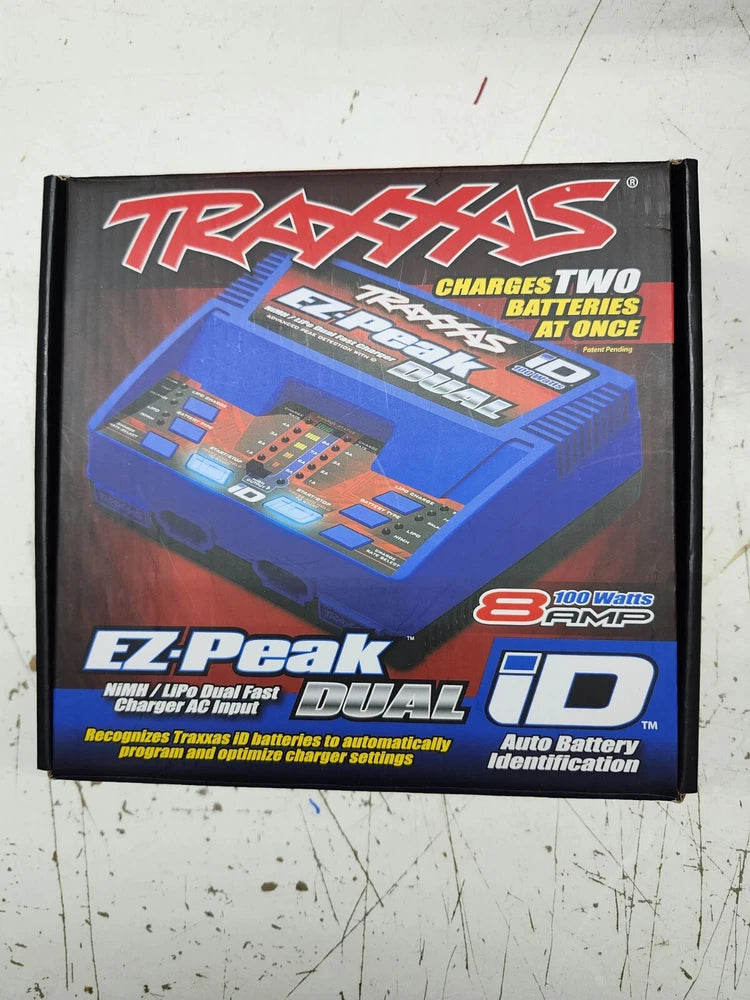 TRAXXAS 2972 EZ-PEAK DUAL NiMH/LiPo FAST BATTERY CHARGER w/ ID CONNECTOR Battery
