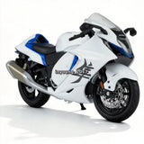 1:12 Suzuki Hayabusa Motorcycle Model Diecast Toy Vehicle Kids Toys Boys White Battery