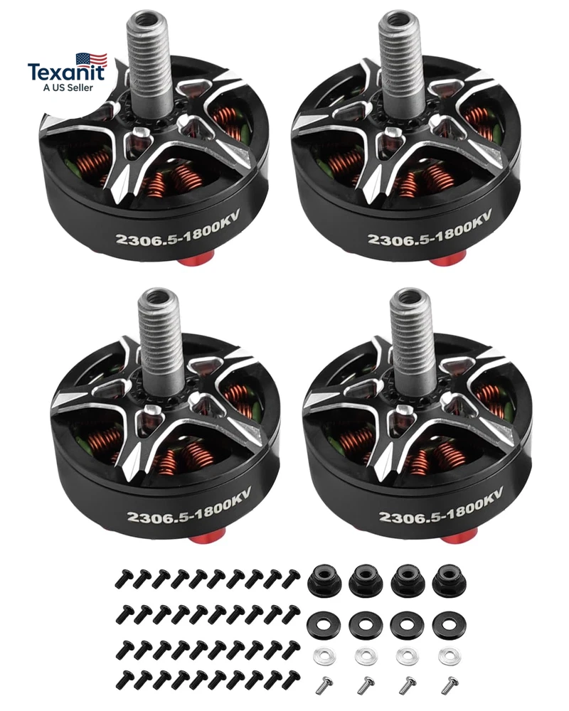 FPV Drone Motor 2306.5 1800KV 6S Brushless Motor Fit for FPV Racing Drone QAV Qu