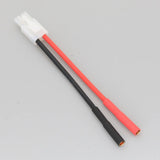 RC FPV battery charging cable with white connector and red/black leads, banana plugs