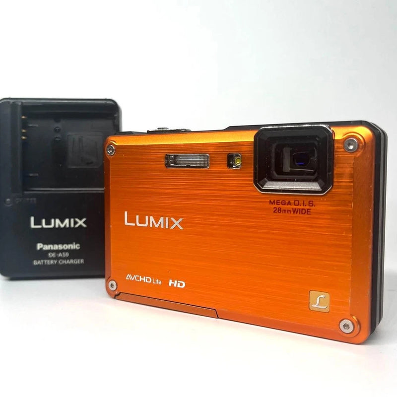 Panasonic LUMIX DMC-FT1 Orange 12MP Waterproof Compact Camera From Japan