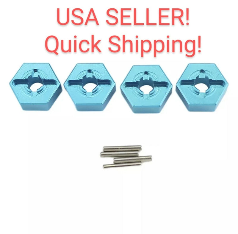 Wheel hub hex adaptor 12mm Blue Wltoys 144001 upgrade 124018 124019 rc car 1266 Converter