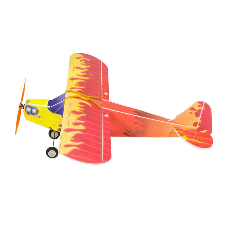 Dancing Wings Hobby RC foam airplane with tiger-striped wings, propeller and landing gear