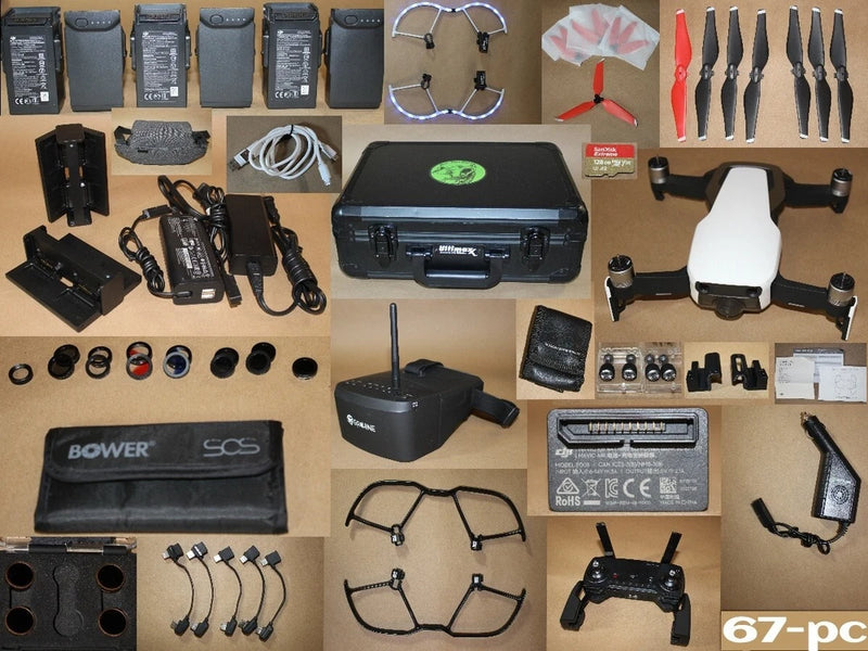 DJI Mavic Air Drone Big Bundle! White, 73-pc [TESTED]