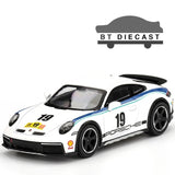 MINI GT PORSCHE 911 DAKAR # 19 RALLY 1974 1/64 DIECAST MODEL CAR WHITE MGT01009