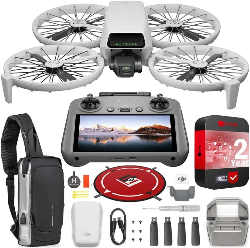 Flip with RC 2 Screen Remote Controller, Follow Me Drone with 4K UHD Camera for