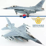 Gray KF-16C Fighting Falcon scale model fighter jet with ROKAF markings, twin views