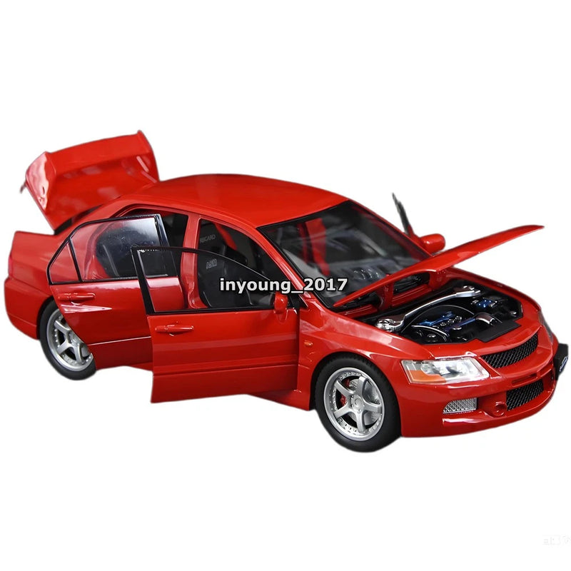 1:24 Mitsubishi Lancer EVO IX Model Car Diecast Toy Vehicle Kids Toys Gifts Red