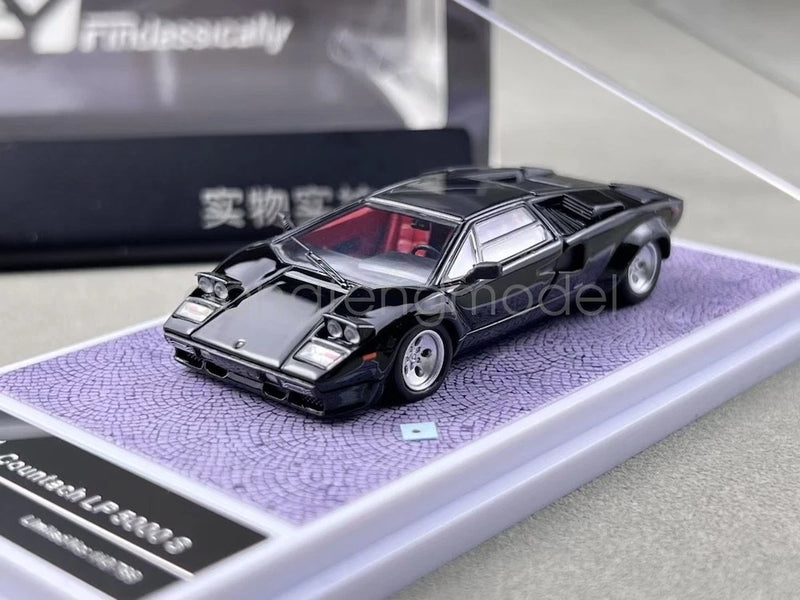 FY 1:64 Black Countach LP5000 S QV Racing Sports Model Diecast Display Car