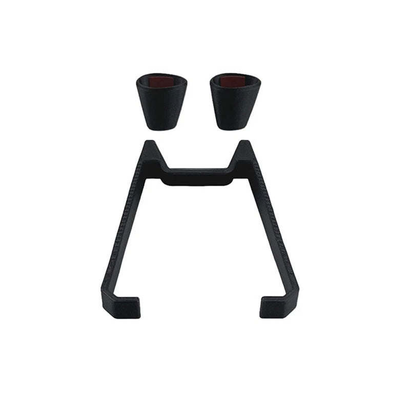 Black silicone tripod landing gear bracket with two mounting cups