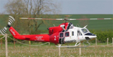 800 B 412 ARF WBR RC Helicopter Fuselage B412 LA Fire & Rescue 800 Size Scale